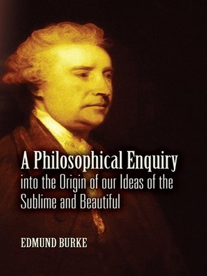 cover image of A Philosophical Enquiry into the Origin of our Ideas of the Sublime and Beautiful